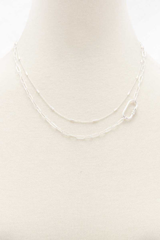 Oval Link Layered Necklace