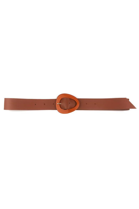 Smooth Oval Buckle Belt