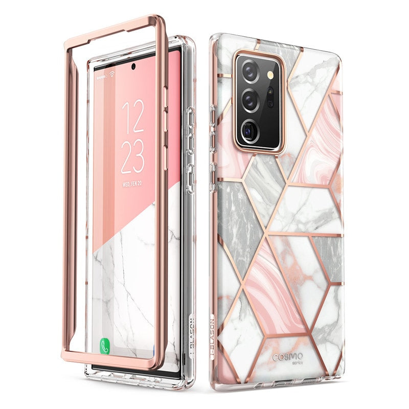 For Samsung Galaxy Note 20 Ultra Case 6.9&quot;(2020) I-BLASON Cosmo Full-Body Glitter Marble Cover WITHOUT Built-in Screen Protector