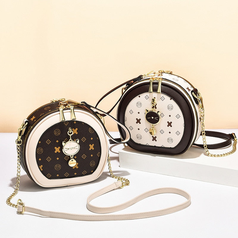 2021 new fashion messenger bag small round bag cosmetic bag casual all-match shoulder bag