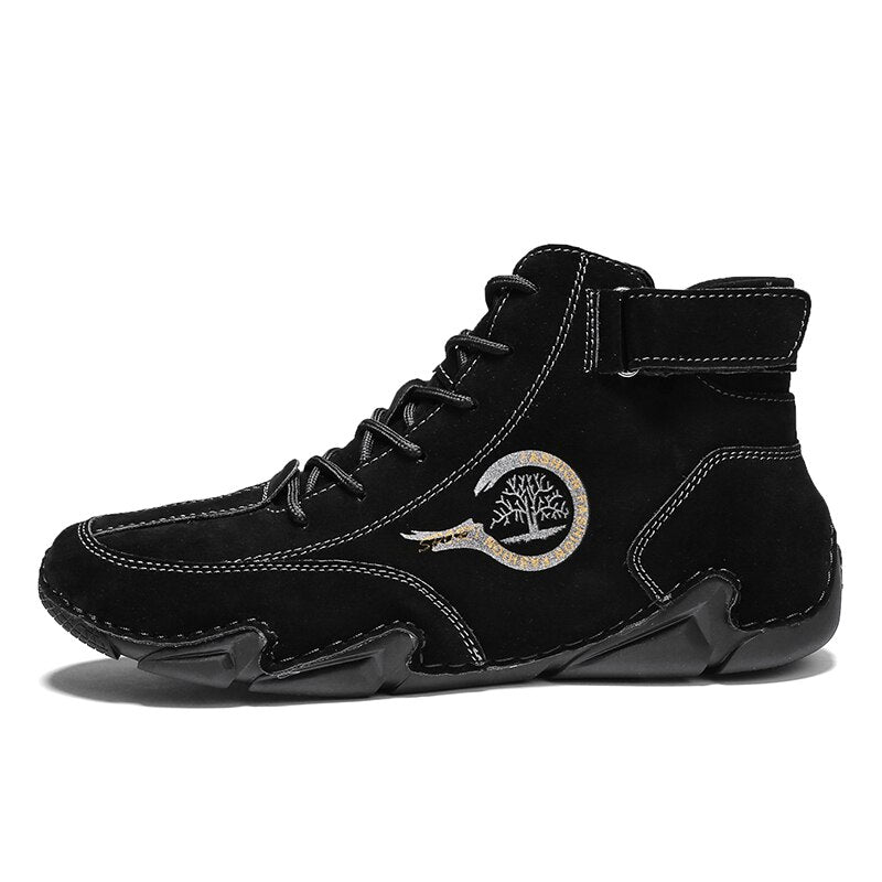 Golden Sapling Leisure Men&#39;s Boots Fashion Leather Lightweight Casual Shoes Classics Walking Footwear Winter Ankle Boot Men Shoe