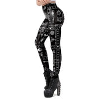 [You&#39;re My Secret] Ouija Board Leggings Women 3D Printed Trousers Satan Head Devil Leggins Fitness Workout Elastic Pants Legins