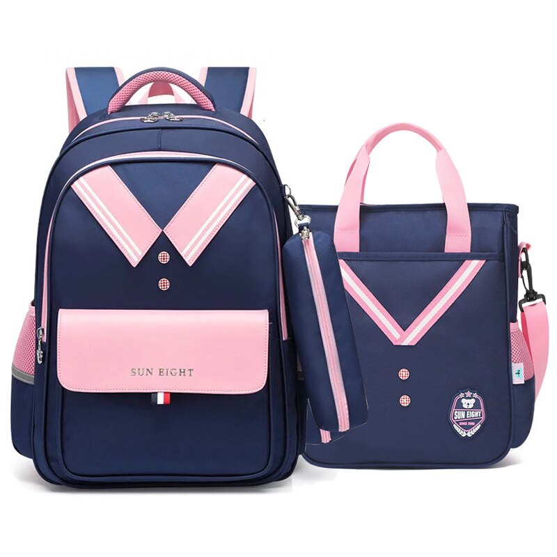 SUN EIGHT Hot Primary School Bag Waterproof Backpacks For Girls  Pencil Box Kids Bookbags Mochila
