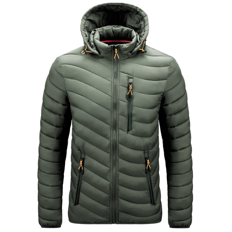 Winter Warm Waterproof Jacket Men, New Autumn Thick Hooded Parkas, Men's Fashion Casual Slim Jacket Coat Men