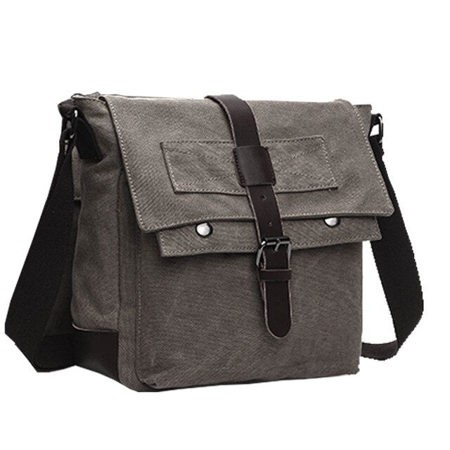 Scione Retro Men Messenger Bags Canvas Handbags Leisure Work Travel Bag Man Business Crossbody Bags Briefcase for Male Bolsas
