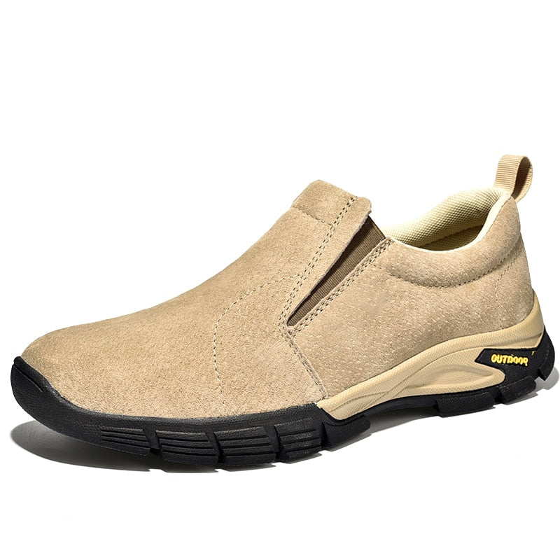 Brand Men&#39;s Shoes Genuine Leather Casual Shoes Outdoor Men&#39;s Breathable Sneakers Suede Original Men&#39;s Moccasins Loafers Sneakers