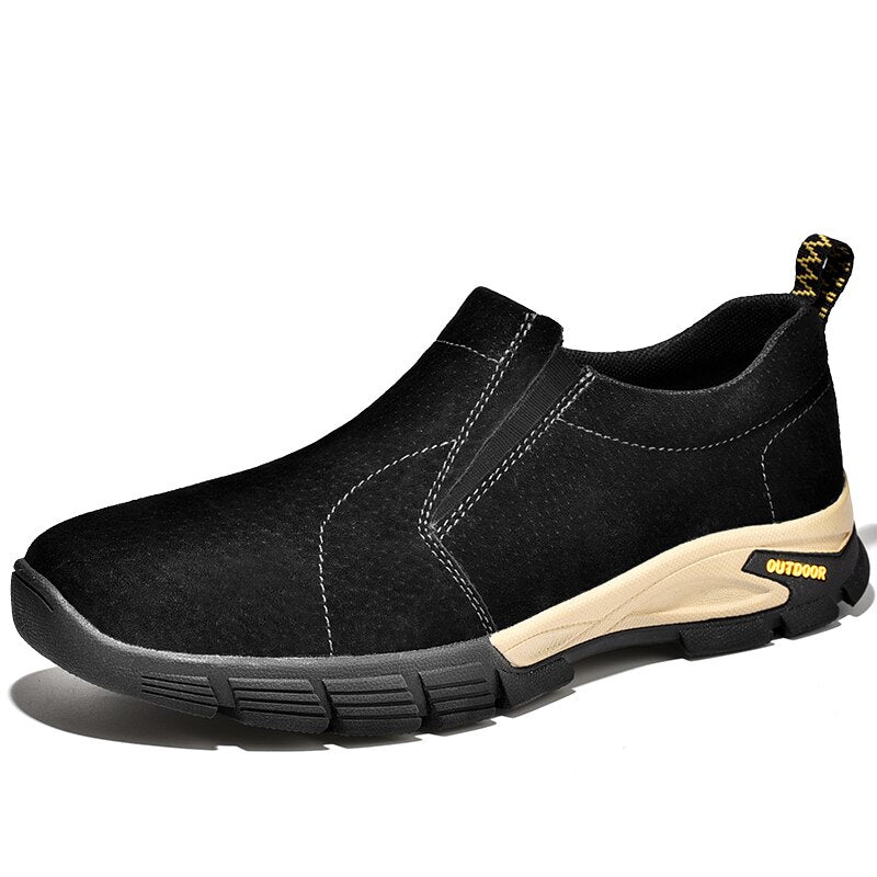Brand Men&#39;s Shoes Genuine Leather Casual Shoes Outdoor Men&#39;s Breathable Sneakers Suede Original Men&#39;s Moccasins Loafers Sneakers
