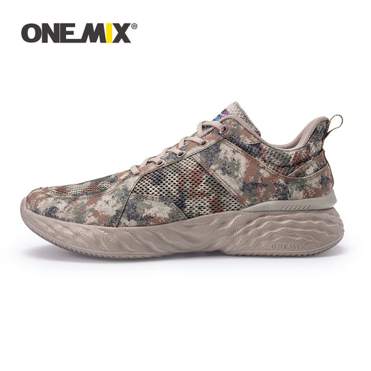 ONEMIX 2023 New Style Military Training Sneakers for Men Soft Army Sports Shoes Breathable Mesh Camouflage Walking Shoes Sneaker