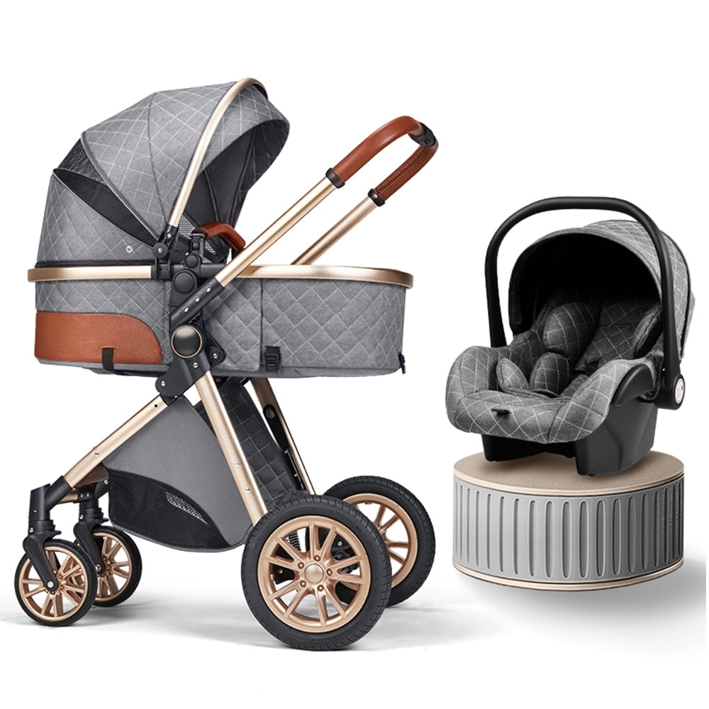 2022 New Baby Stroller High Landscape Baby Cart Can Sit Can Lie Bassinet Portable Pushchair Infant Carrier Free Shipping