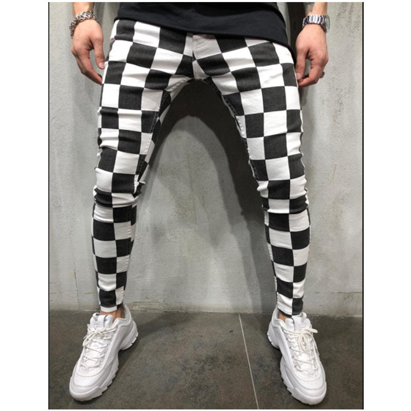 New Mens Black White Striped Casual Pants 2021 Autumn Fashion Joggers Sweatpants Men Track Pants Man Trousers Pantalones Hombre
