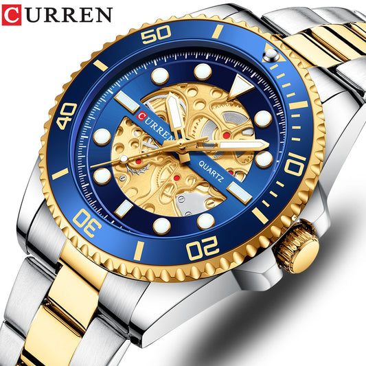 CURREN Top Brand Luxury Men&#39;s Quartz Watches Exquisite Stainless Steel Fashion Classic Watches For Men Relogio Masculino