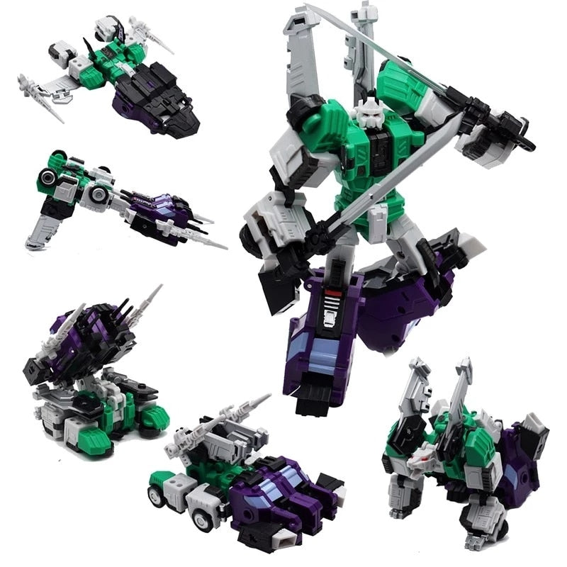 Transformation MFT MF27 MF-27 MF-27G Sixshot Greatshot Ninja Pioneer Series Armored Vehicle Jet War G1 Action Figure Toys