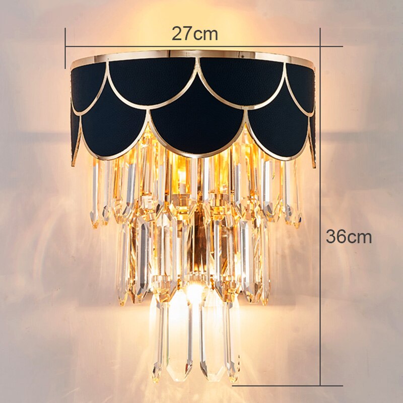 Modern Light Luxury Crystal Wall Lamp Living Room Bedroom Tv Wall Bedroom Bedside Led Lights