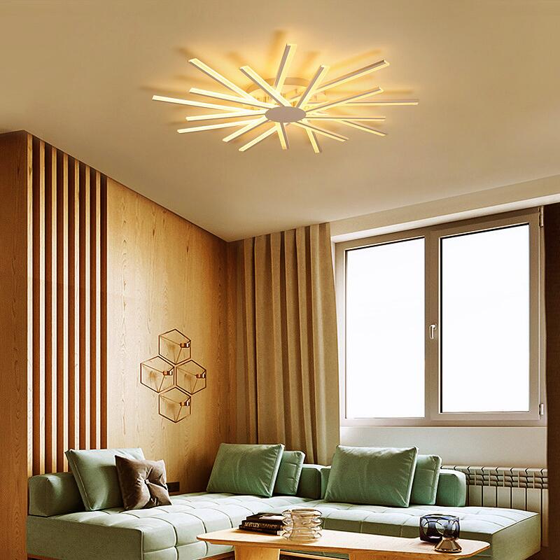 Modern LED Simple Ceiling Chandeliers Indoor Lighting for Living Room Bedroom Lamps Gold Black White Lustre Lights Home Fixtures
