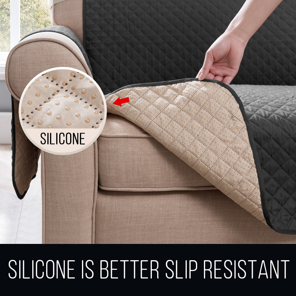 Sectional Sofa Cover Water Resistance Couch Slipcover Cover Pet Protector Anti-Slip Sofa Covers For Living Room