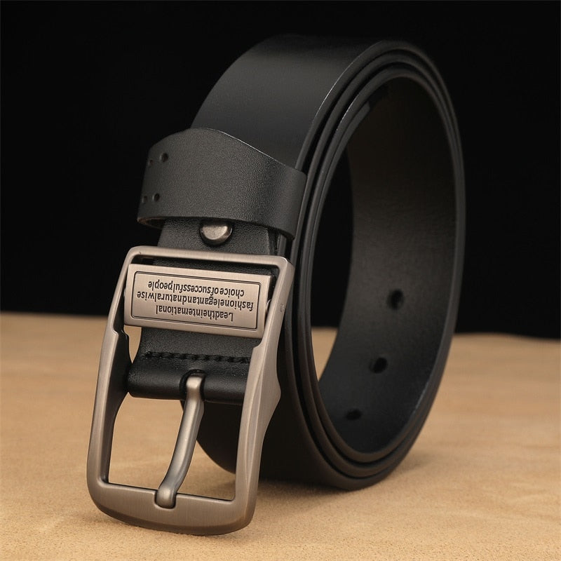 Designer Men Belt Genuine Leather Luxury High Quality For Men New Fashion Classice Vintage Cowskin Pin Buckle Jeans Waist Belt