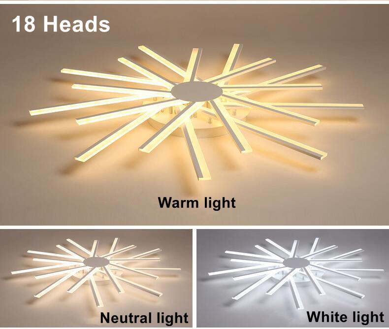 Modern LED Simple Ceiling Chandeliers Indoor Lighting for Living Room Bedroom Lamps Gold Black White Lustre Lights Home Fixtures