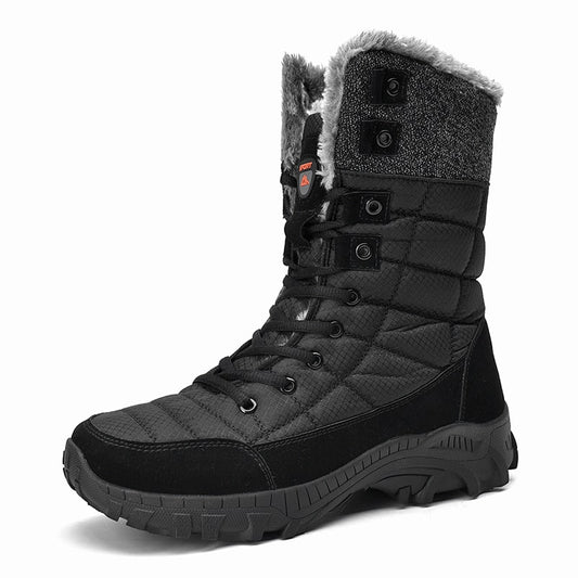 Men Winter Snow Boots Super Warm Men Hiking Boots High Quality Waterproof Leather High Top Big Size Men&#39;s Boots Outdoor Sneakers