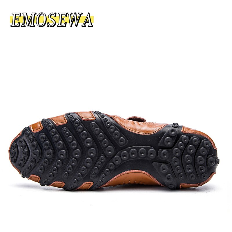 Quality Leather Shoes Men Casual Waterproof Moccasins Loafers Slip-on Shoes Breathable Male Fur Flats Sneakers Large Sizes 38-48
