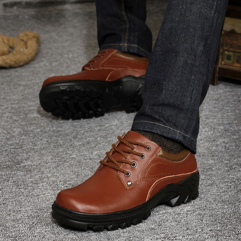 Men dress Shoes outdoor fashion Brand genuine Leather Men Shoes Flats Men Sneakers flats Business Spring Autumn big size 47