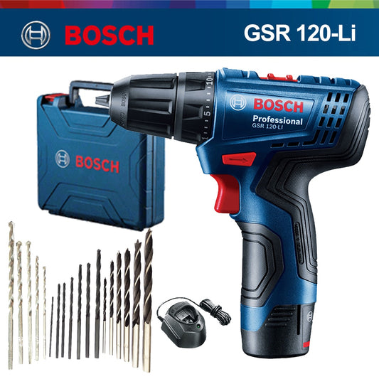 Bosch Professional Electric Drill GSR 120-LI 12V Cordless Electric Hand Drill Multi-Function Home DIY Screwdriver Power Tools