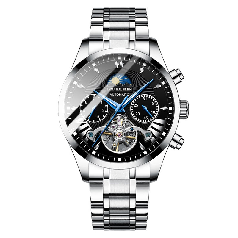 BELUSHI Men Watches New Luxury Automatic Watch Luminous Waterproof Stainless Steel Business Mechanical Wristwatch Relojes Hombre