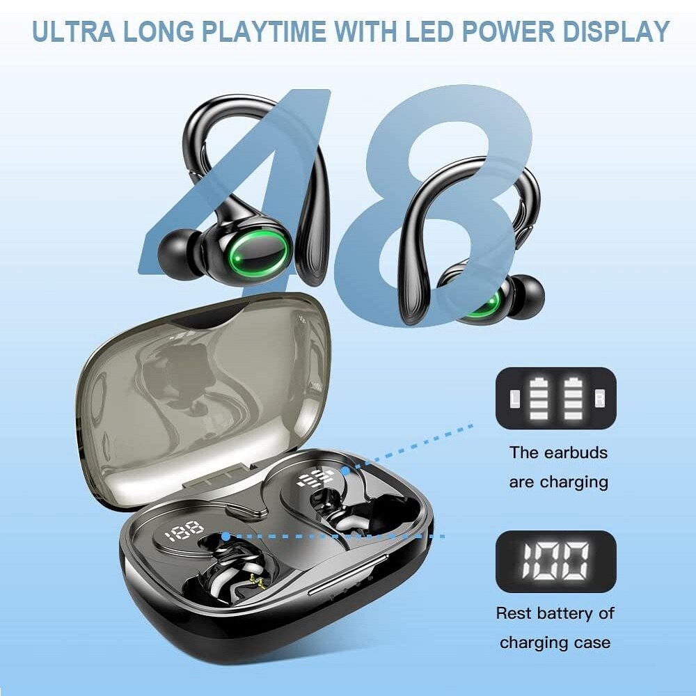 Wireless Earphones i25 TWS Bluetooth-compatible 5.1 Stereo HIFI Headphones Digital Display In-Ear Earbuds Headset Waterproof