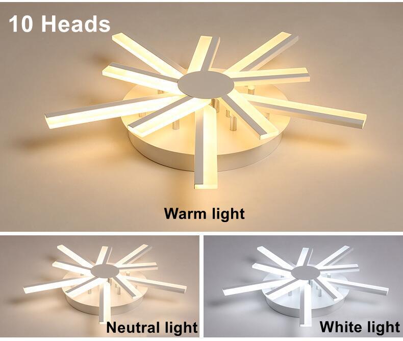 Modern LED Simple Ceiling Chandeliers Indoor Lighting for Living Room Bedroom Lamps Gold Black White Lustre Lights Home Fixtures