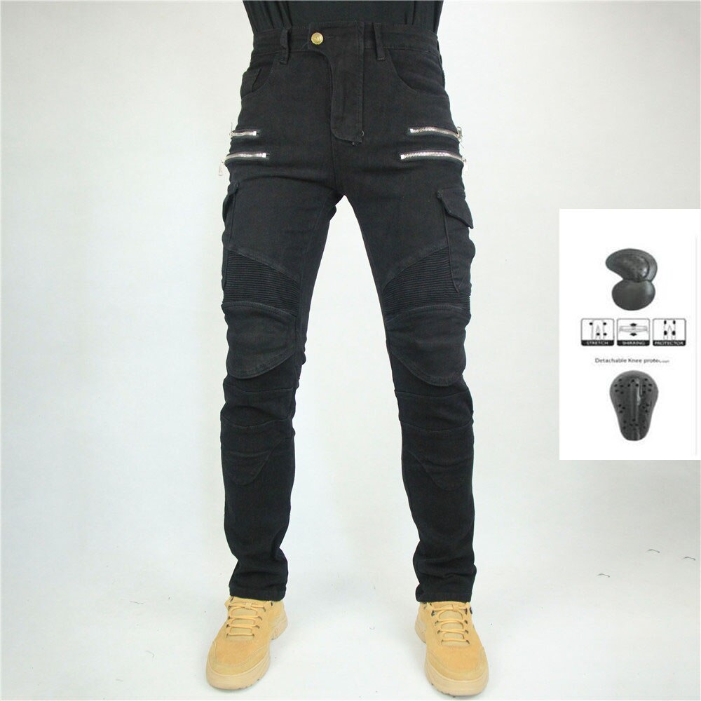Jeans - New Motorcycle Pants Moto Men Motocross Casual Riding Motorbike Touring Motocycle Street Jeans Trousers Protective Gear