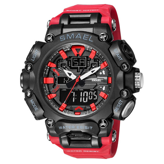 SMAEL Youth Fashion LED Digital Watch Men Alarm Shockproof Dual Wristwatches Chrono Waterproof Big Clock Mens Watches Cool Hour