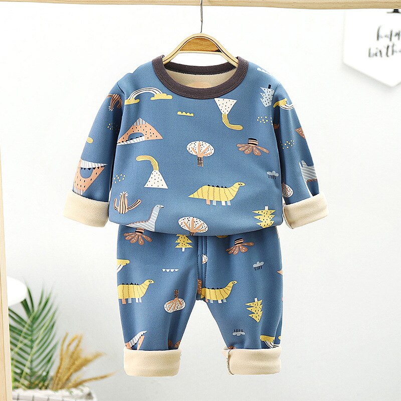 Kids Set Toddler Clothes Suits Boys Pajamas Set Children Wear Cotton Animals Spring Autumn Clothes Pants Girls Small Nightwear