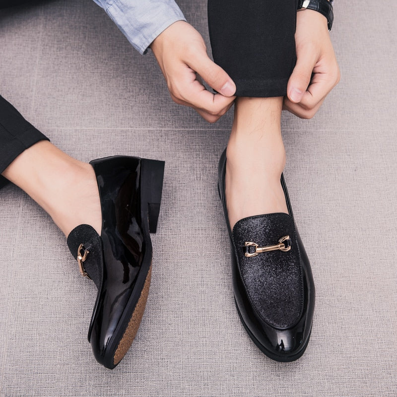 Fashion Pointed Toe business Dress Shoes Men Loafers Leather Oxford Shoes for Men Formal Mariage slip on Wedding party Shoes k3
