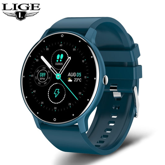 LIGE New Smart Watch Men And Women Sports watch Blood pressure Sleep Monitoring Fitness tracker Android ios pedometer Smartwatch