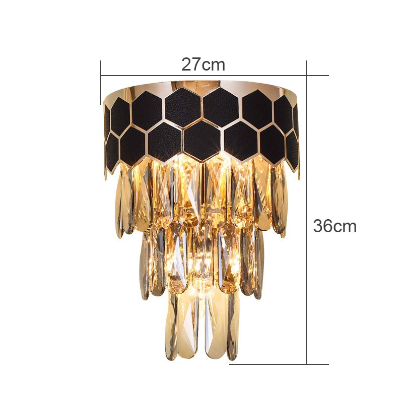 Modern Light Luxury Crystal Wall Lamp Living Room Bedroom Tv Wall Bedroom Bedside Led Lights