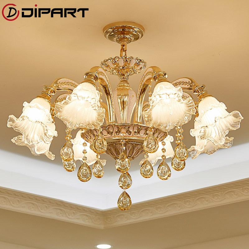 Gold crystal chandelier modern lighting for living room dinning room Chandelier lights Crystal k9 chandeliers Crystal Lights