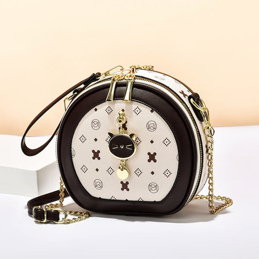 2021 new fashion messenger bag small round bag cosmetic bag casual all-match shoulder bag