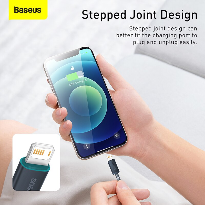 Baseus USB Cable for iPhone 14 13 Pro Max Fast Charging USB Cable for iPhone 12 mini pro max Data USB 2.4A Cable