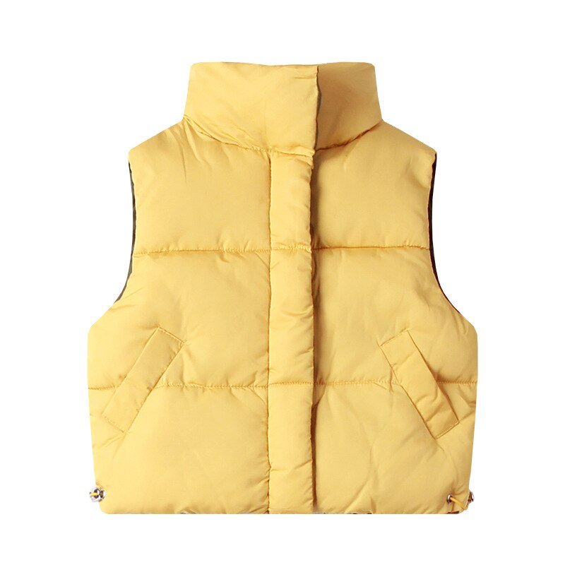 2021 Autumn Winter Girls Warm Vest Boys Thicken Waistcoat Kids Outerwear Vest Children Shiny Down Cotton Jackets Vest For 3-8 Y