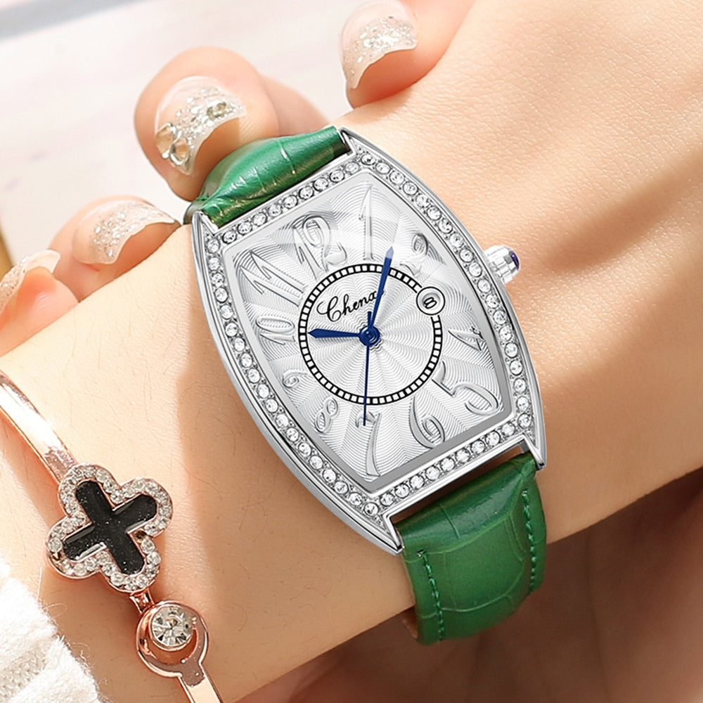 CHENXI Women Watches Fashion Elegant Woman Calendar RoseGold Watch Casual Waterproof Leather Quartz WristWatch For Women&#39;s Clock