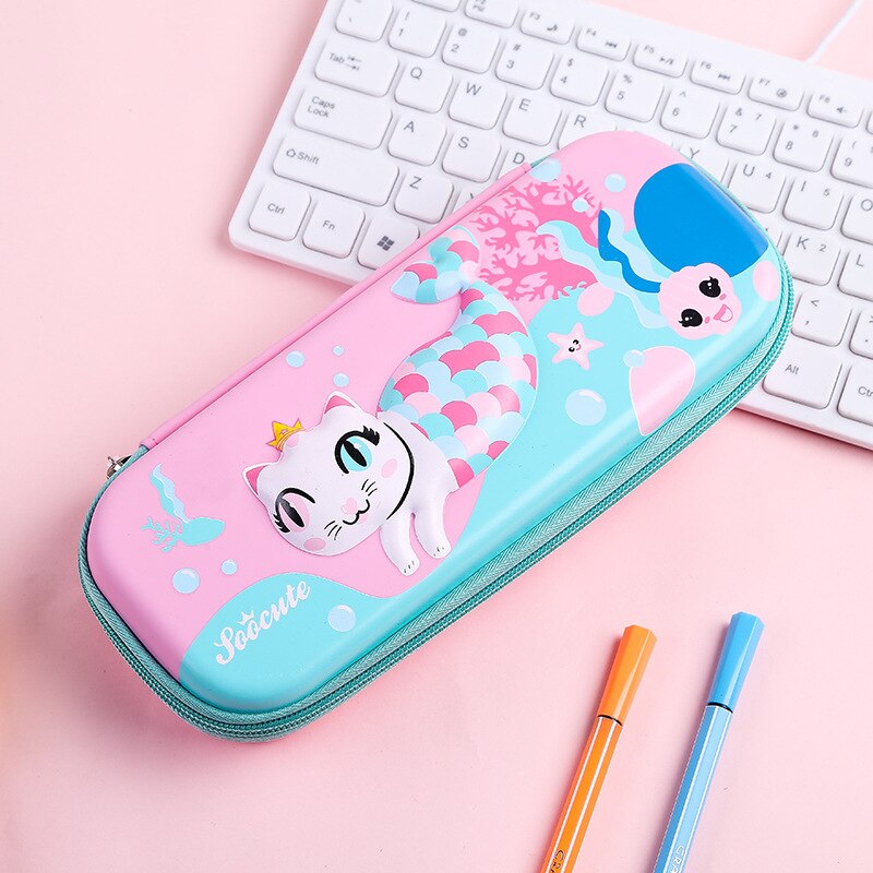 3D stereo animal pencil case plastic Stationery box School Pencil cases for girls pen case boy student pen box cute pen bag gift