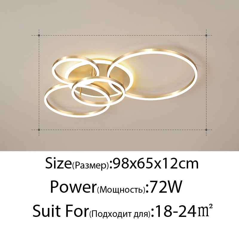 Gold White Modern LED Chandelier Lighting For Living Study Room Lights Indoor Lamps Parlor Foyer Lustres Chandeliers Luminaire
