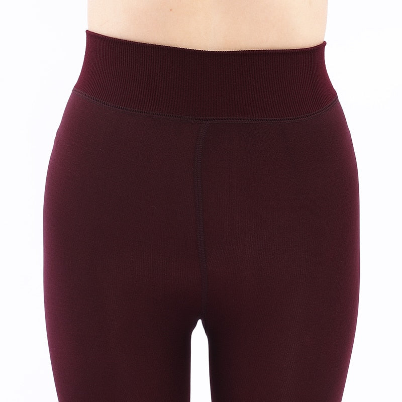 CHLEISURE Women Winter Warm Leggings High Waist Velvet Thick Legging Fashion Solid Large Size Autumn Leggings S-XL 8 Color