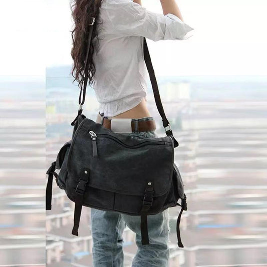 Large Capacity Vintage Canvas Messenger Bags For Women 2020  Laptop Shoulder School Ladys Travel Casual Tote Shoulder Feminina