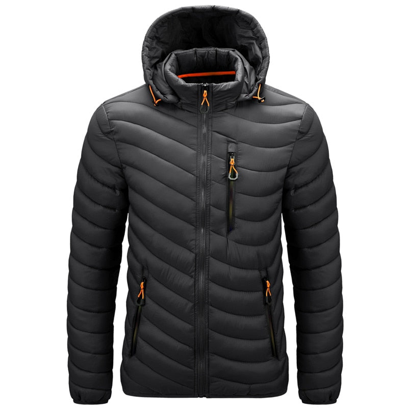 Winter Warm Waterproof Jacket Men, New Autumn Thick Hooded Parkas, Men's Fashion Casual Slim Jacket Coat Men