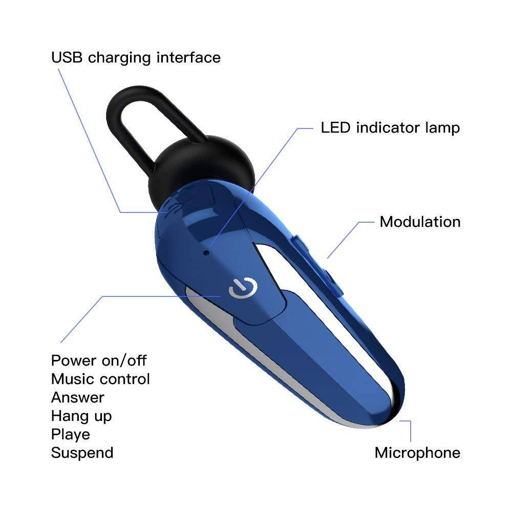 GDLYL D18 Business Bluetooth Earphone Wireless Headphone With Mic 36 Hours Work Time Bluetooth Headset for phone iphone xiaomi