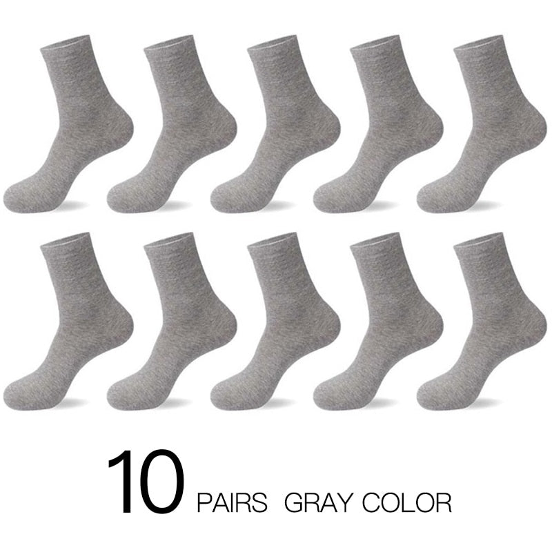 HSS 2022 Men&#39;s Cotton Socks New styles 10 Pairs / Lot Black Business Men Socks Breathable Spring Summer for Male US size(6.5-12)