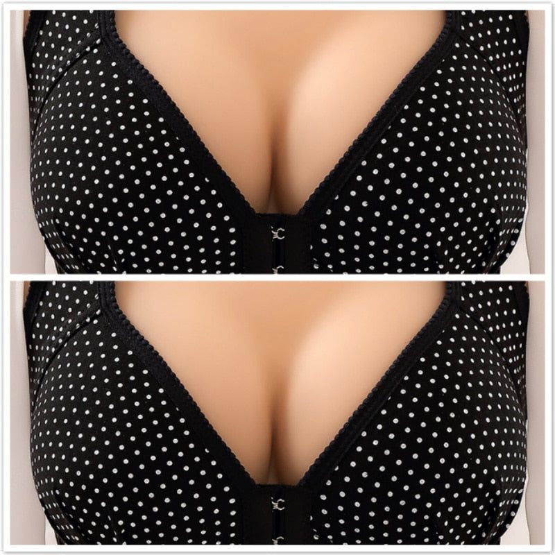 QUCO Brand 2 Pcs/lot Bras for Women Sexy Bra Top Women&#39;s Underwear Deep V Wireless Girls Bralette Soft Seamless Bra Plus Size