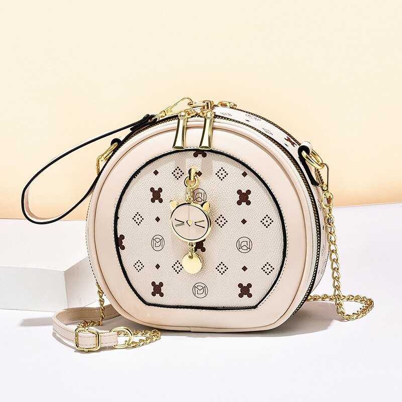 New fashion messenger bag| Best small round bag | Cosmetic bag casual all-match shoulder tote bag www.chishtismart.com