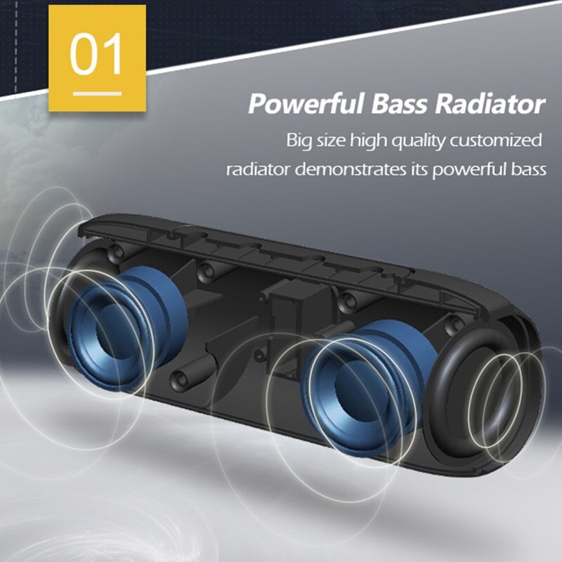 Outdoor Wireless Bluetooth Waterproof Built-in Portable Bluetooth Speaker Music Speakers High Definition Sound Speaker With Mic