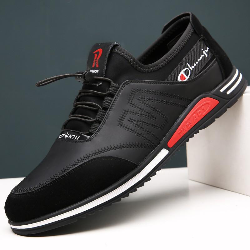 New Fashionable new breathable summer men&#39;s casual leather shoes, increased by 6CM